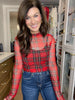 Plaid Daydream Mesh Top