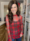 Plaid Daydream Mesh Top