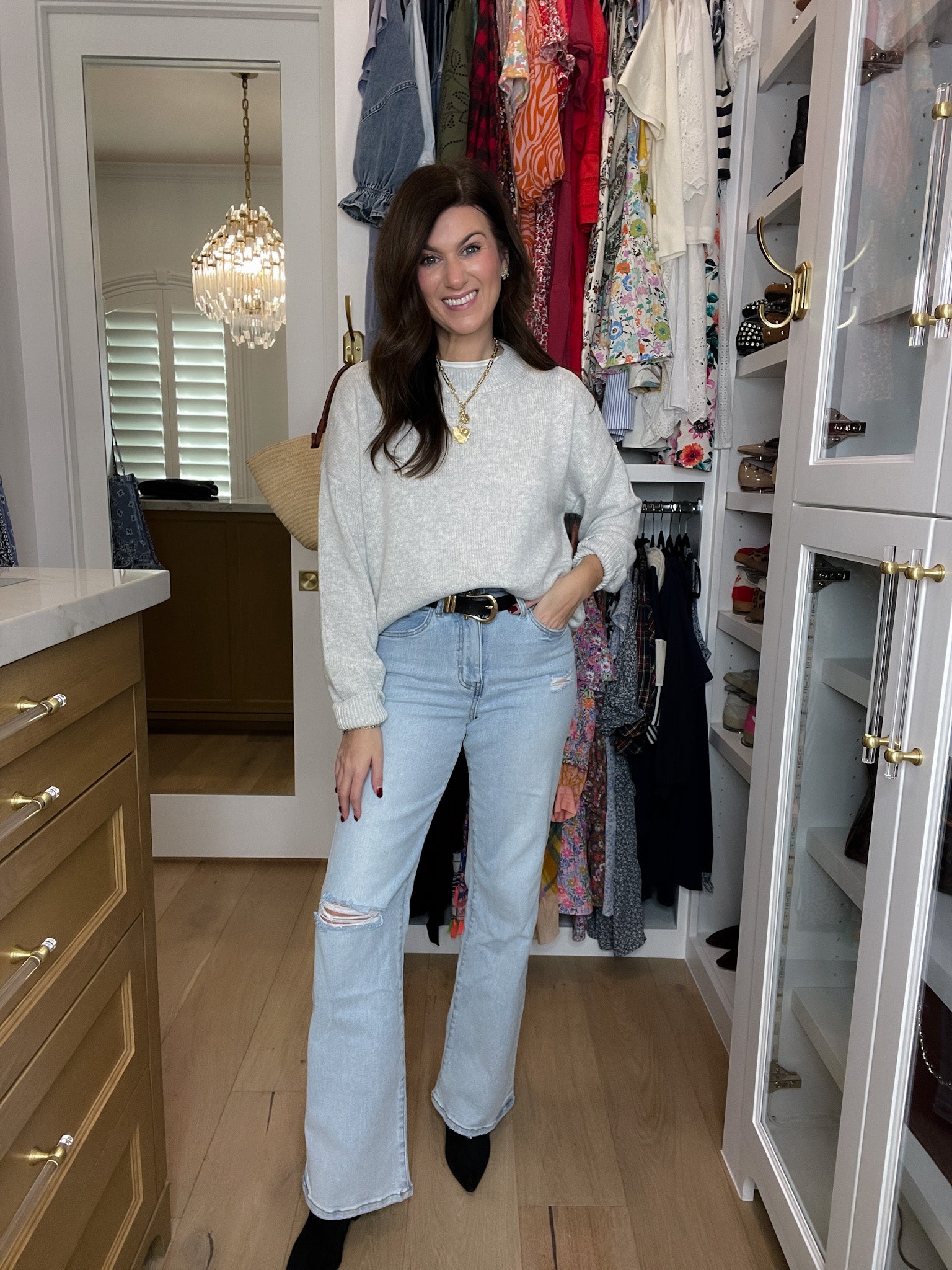 Vervet Crystal High Rise Flare Jeans