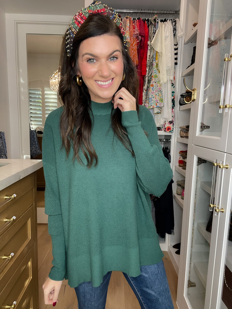 Always in Style Sweater in Hunter