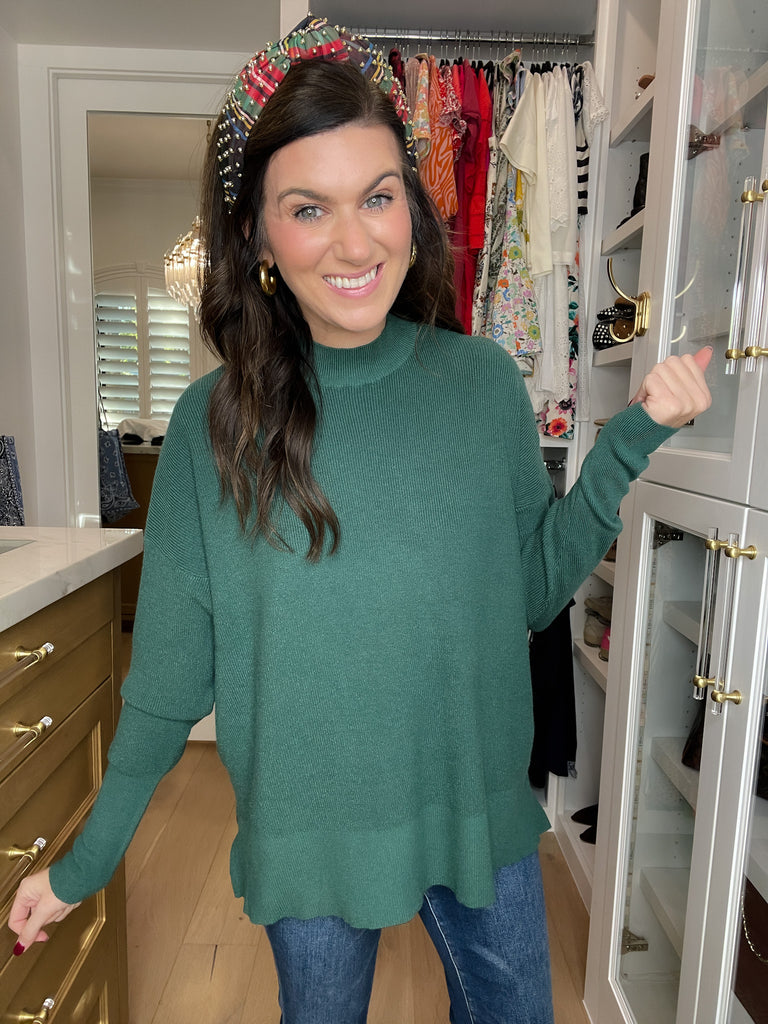 Always in Style Sweater in Hunter