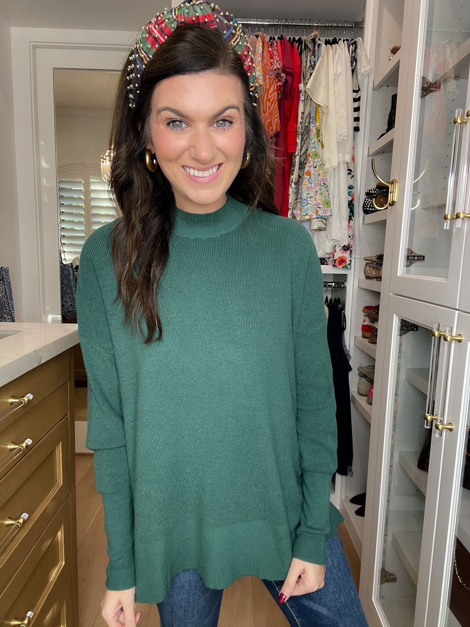 Always in Style Sweater in Hunter