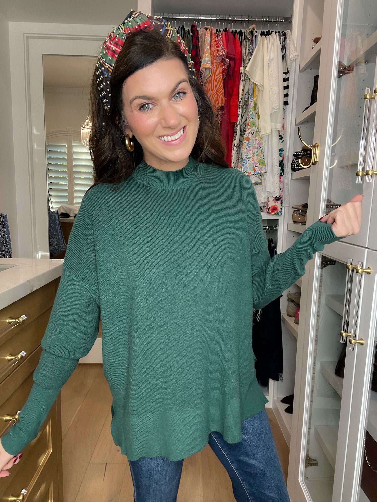 Always in Style Sweater in Hunter