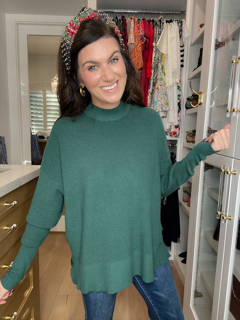 Always in Style Sweater in Hunter