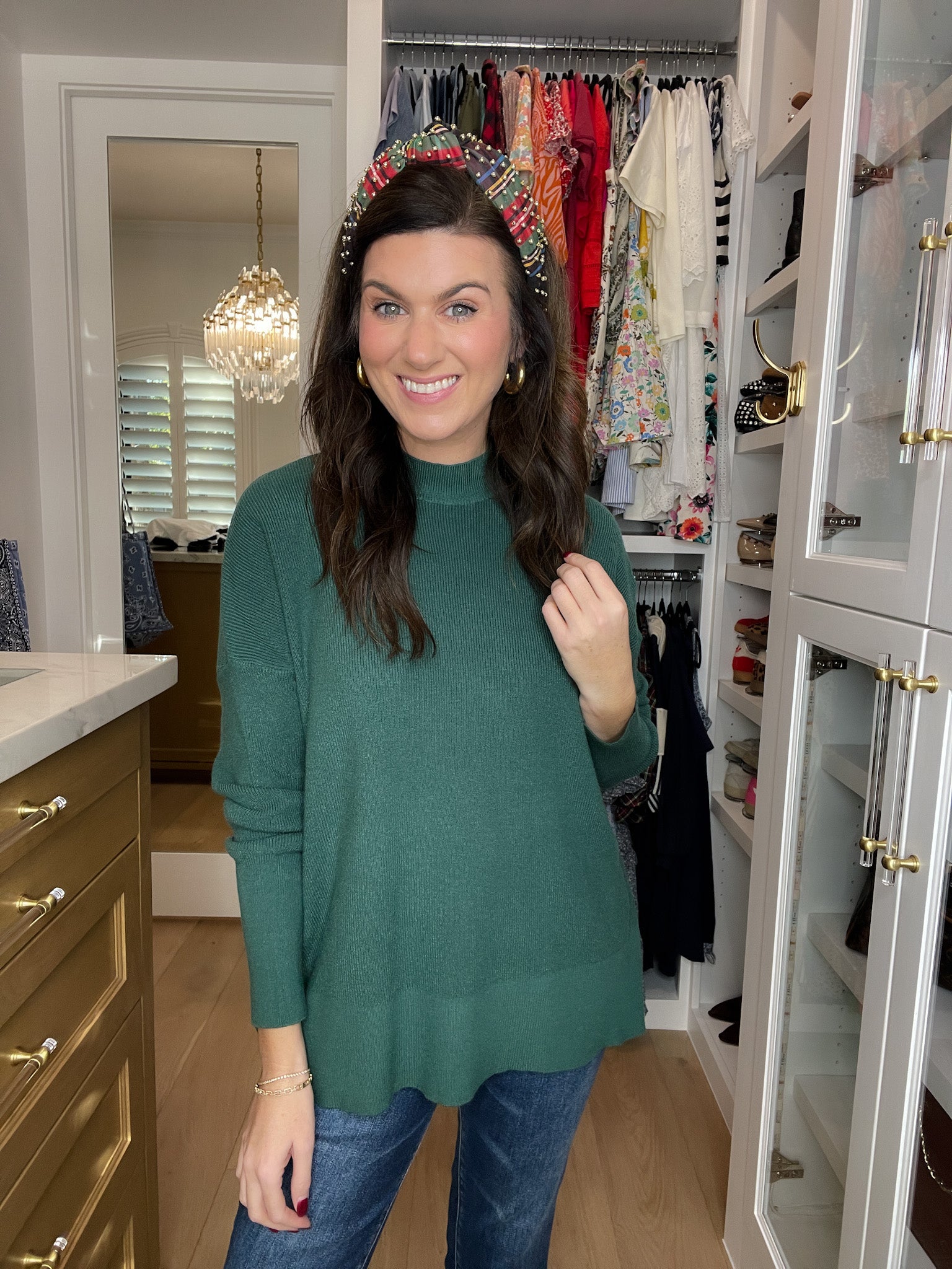 Always in Style Sweater in Hunter