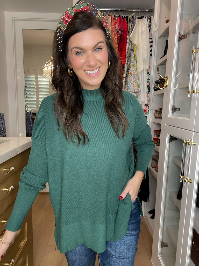 Always in Style Sweater in Hunter