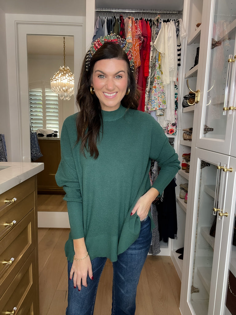 Always in Style Sweater in Hunter