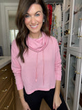 SALE! Mono B Do the Most Cowl Neck Top in Pink *Final Sale*