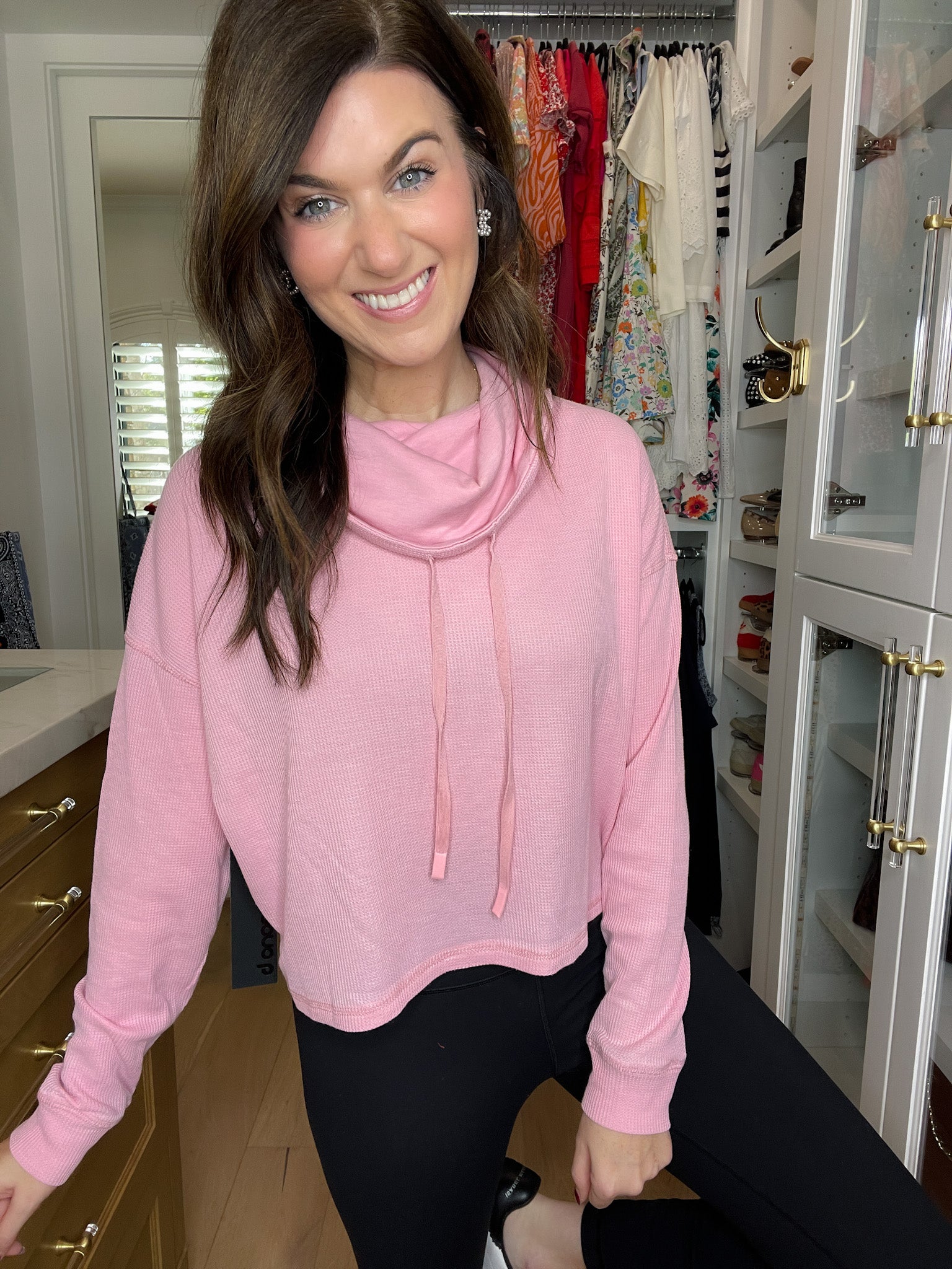 SALE! Mono B Do the Most Cowl Neck Top in Pink *Final Sale*