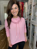 SALE! Mono B Do the Most Cowl Neck Top in Pink *Final Sale*