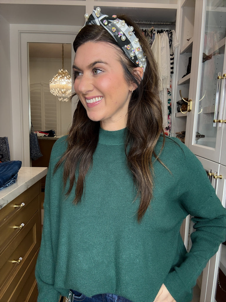 Black and White Gingham Headband *Final Sale*