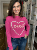 XOXO Sweater in Hot Pink