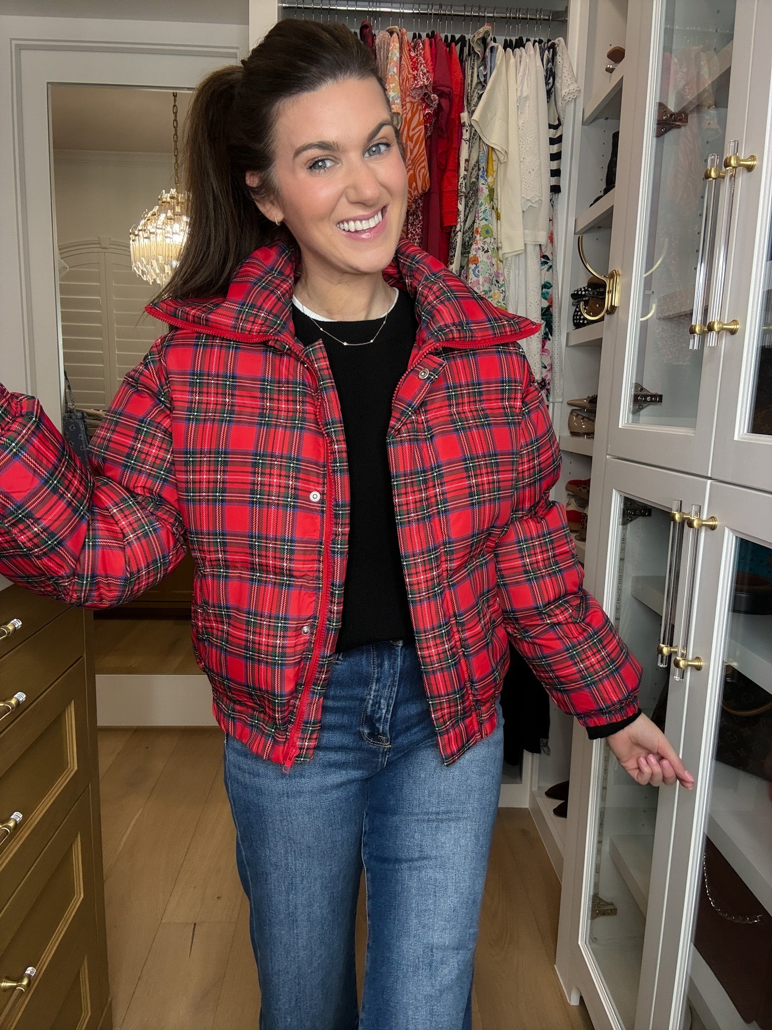 Ralph Plaid Puffer Jacket