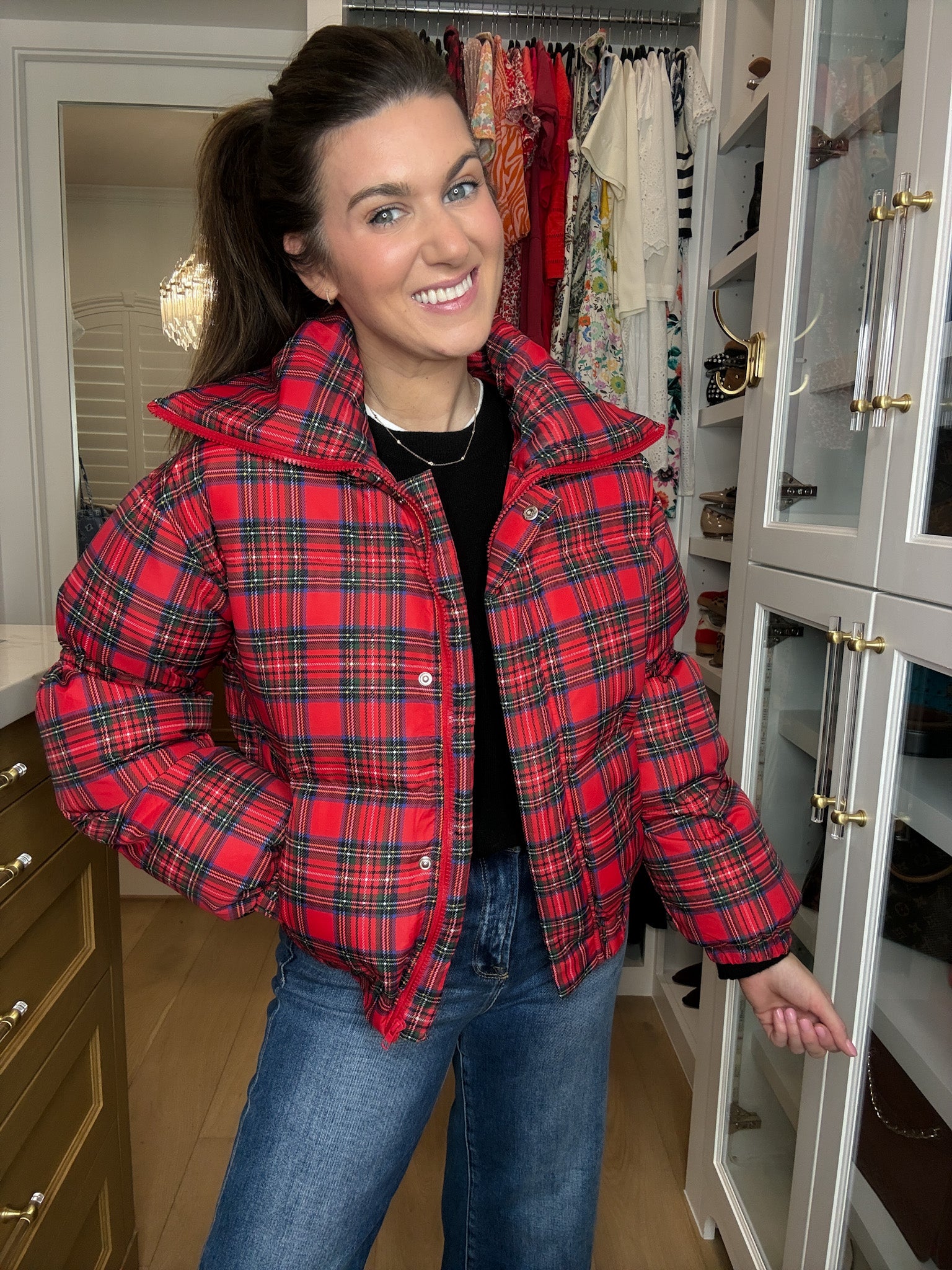 Ralph Plaid Puffer Jacket
