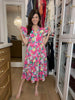 Making Your Own Luck Floral Midi Dress in Pink