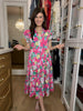 Making Your Own Luck Floral Midi Dress in Pink