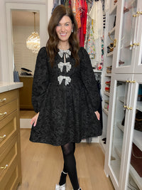 Sugarlips Arielle Jacquard Glow Bow Dress