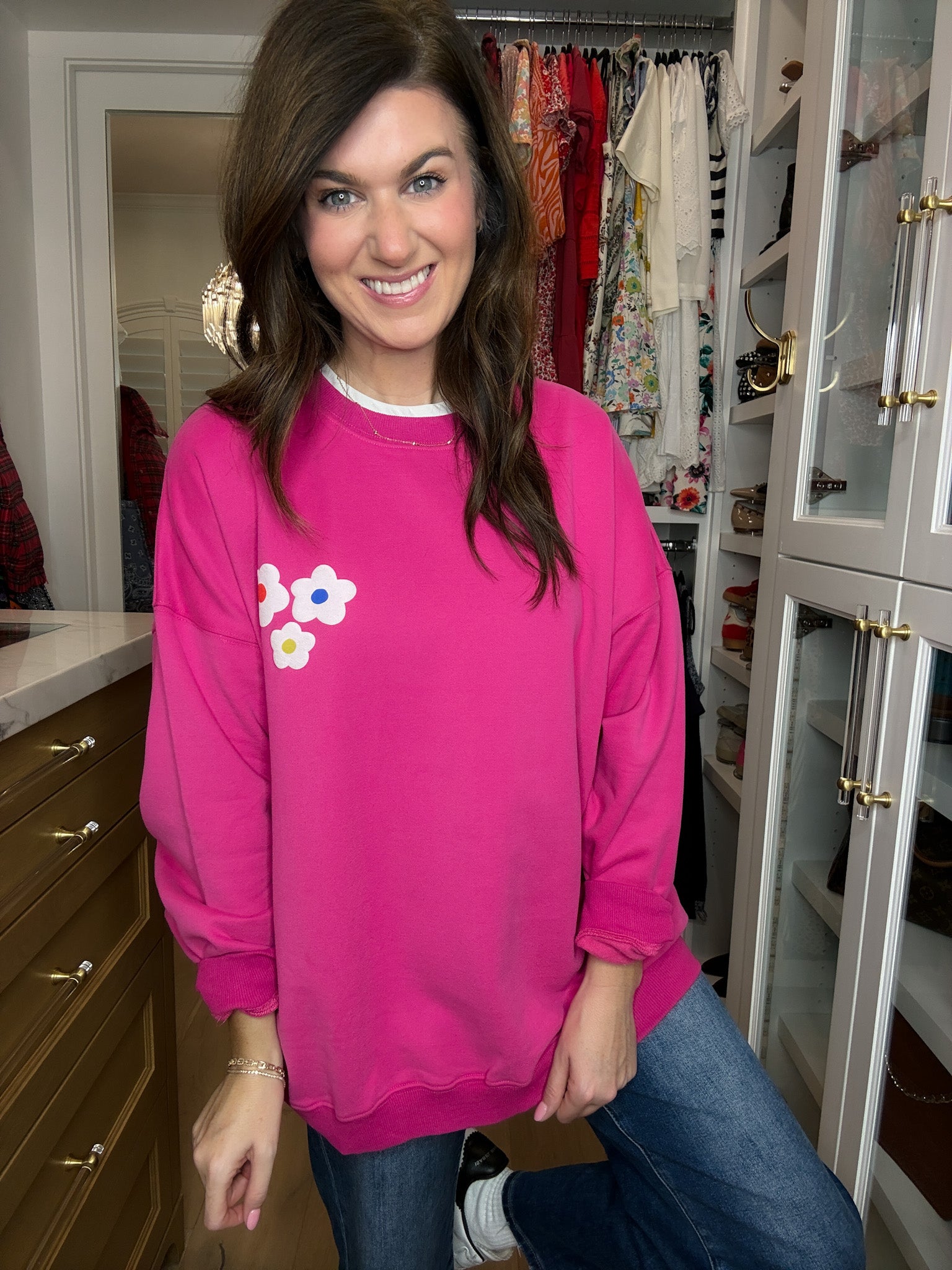 Be Love Sweatshirt in Hot Pink