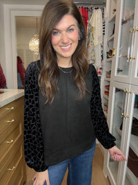 Modern Muse Velvet Sleeve Top