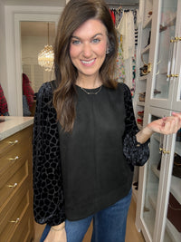 Modern Muse Velvet Sleeve Top