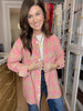 Pink Skies Plaid Button Down