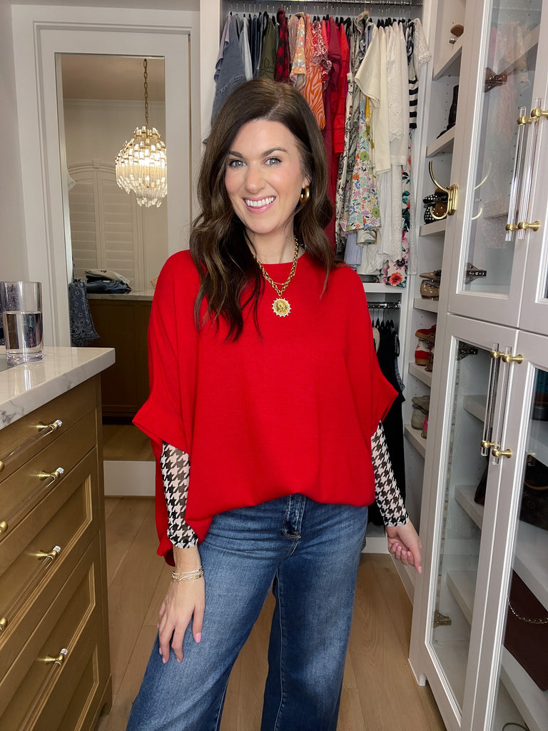 Everyday Elevated Sweater in Red