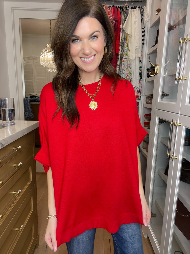 Everyday Elevated Sweater in Red