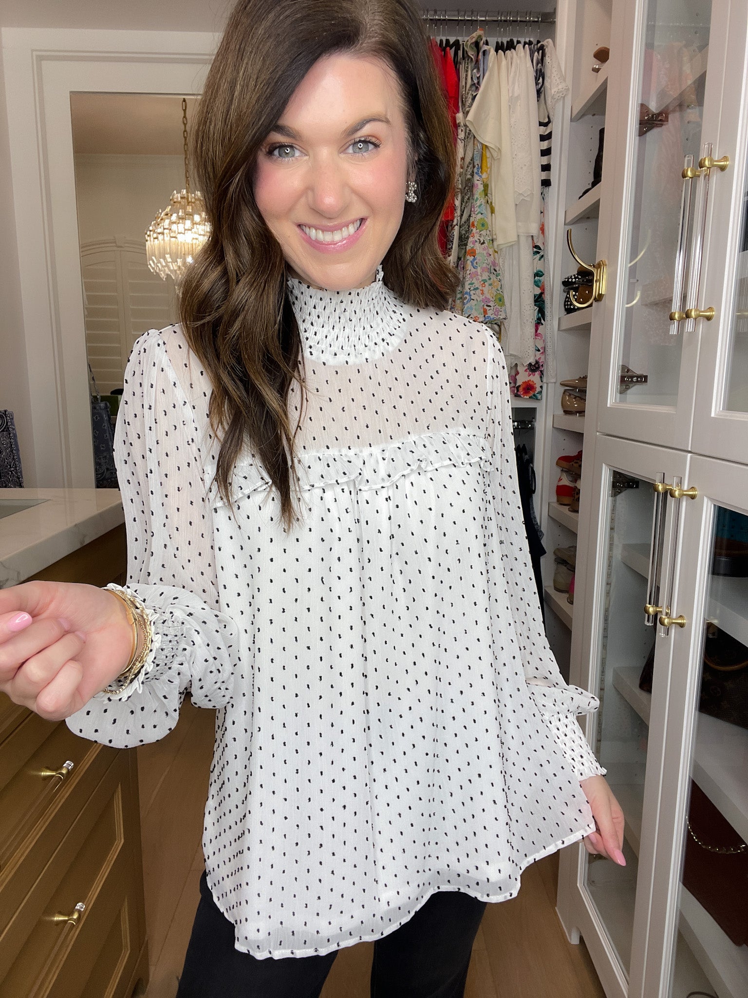 Graceful Moment Smocked Top