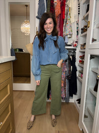 Camden Cuffed Jeans in Olive