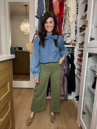Camden Cuffed Jeans in Olive