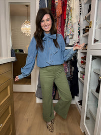 Camden Cuffed Jeans in Olive
