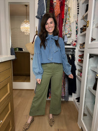 Camden Cuffed Jeans in Olive