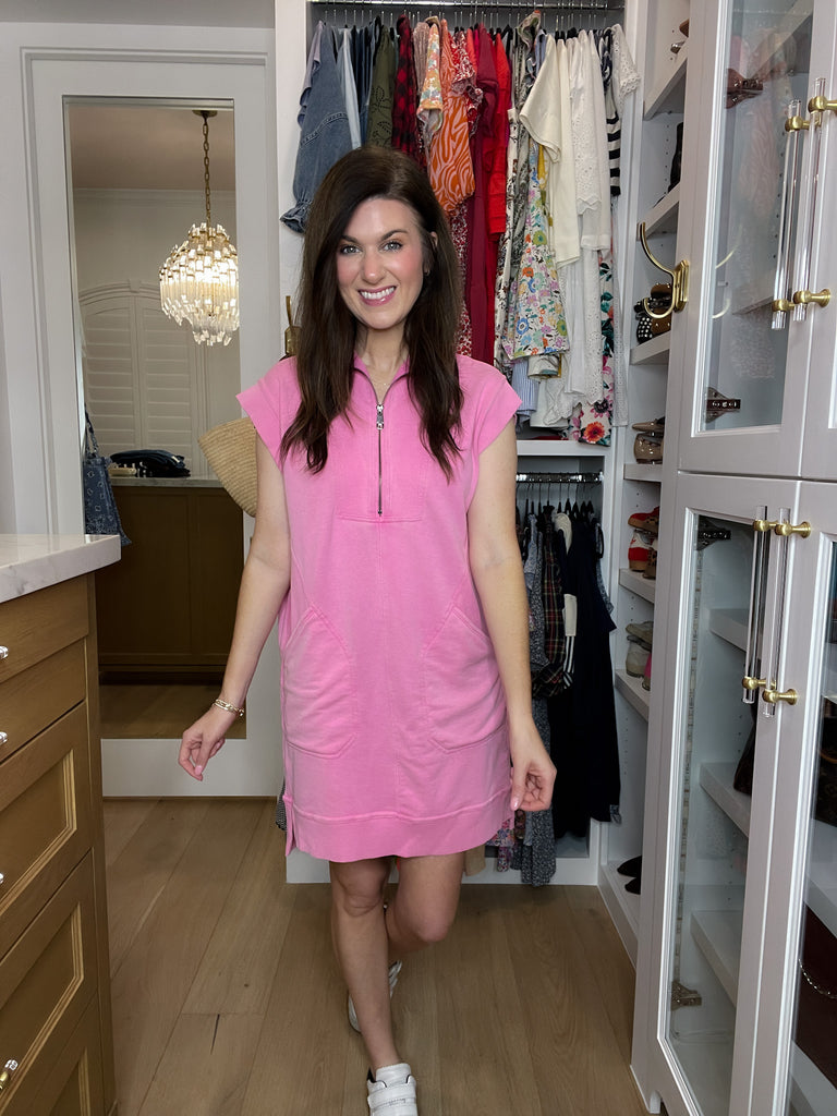 Shift into Gear Dress in Pink