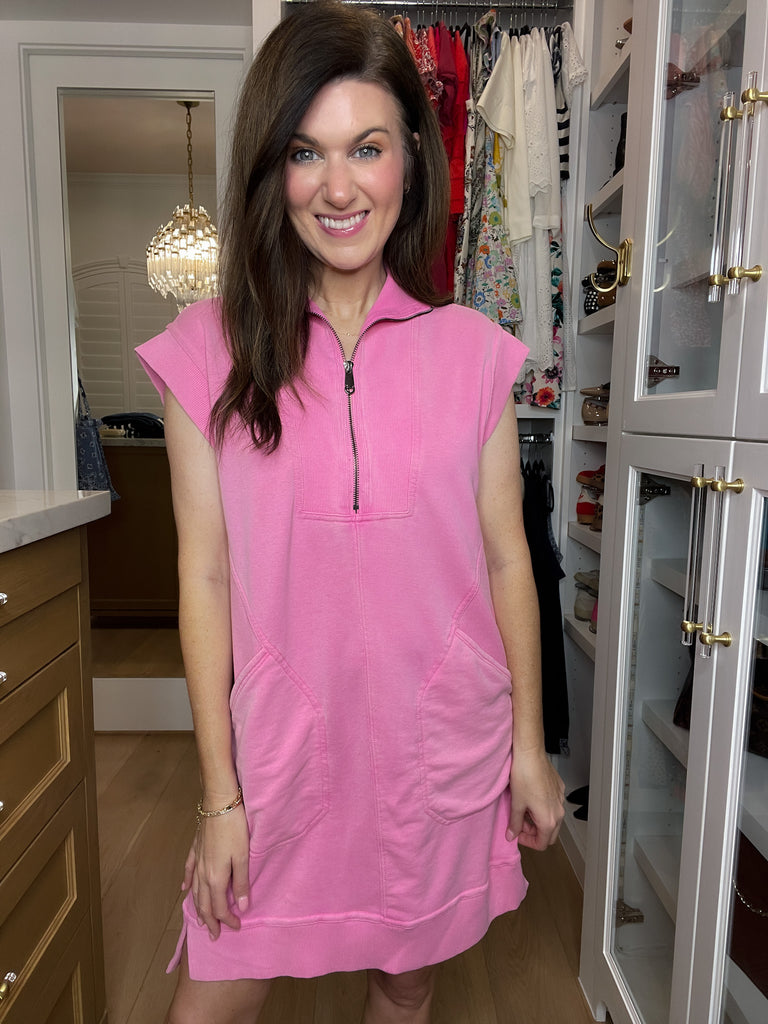 Shift into Gear Dress in Pink