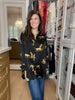 Golden Hour Cheetah Button Down in Black