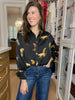 Golden Hour Cheetah Button Down in Black