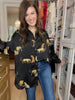 Golden Hour Cheetah Button Down in Black