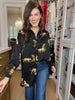 Golden Hour Cheetah Button Down in Black