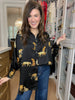 Golden Hour Cheetah Button Down in Black