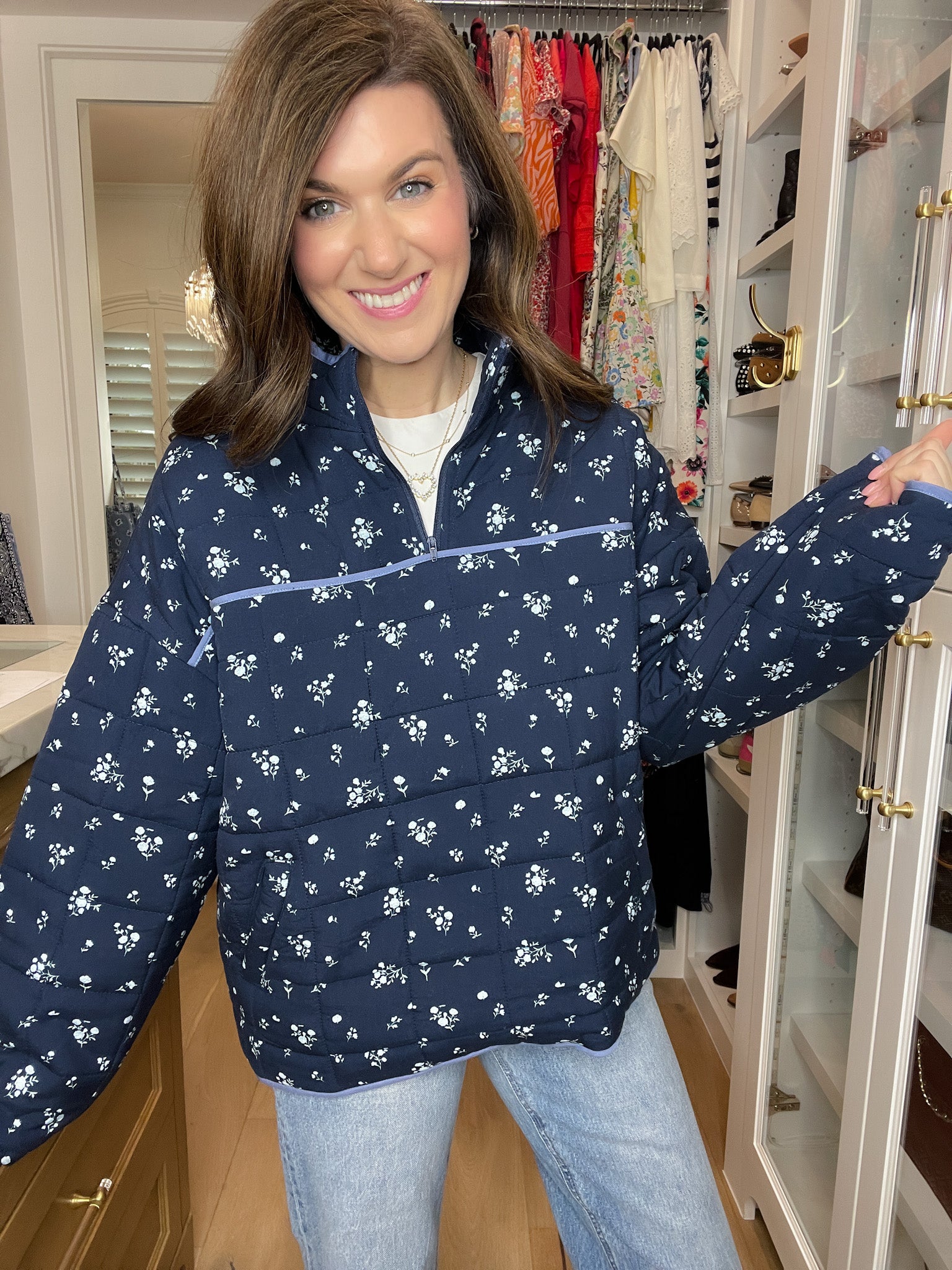 Bloom & Cozy Quilted Pullover