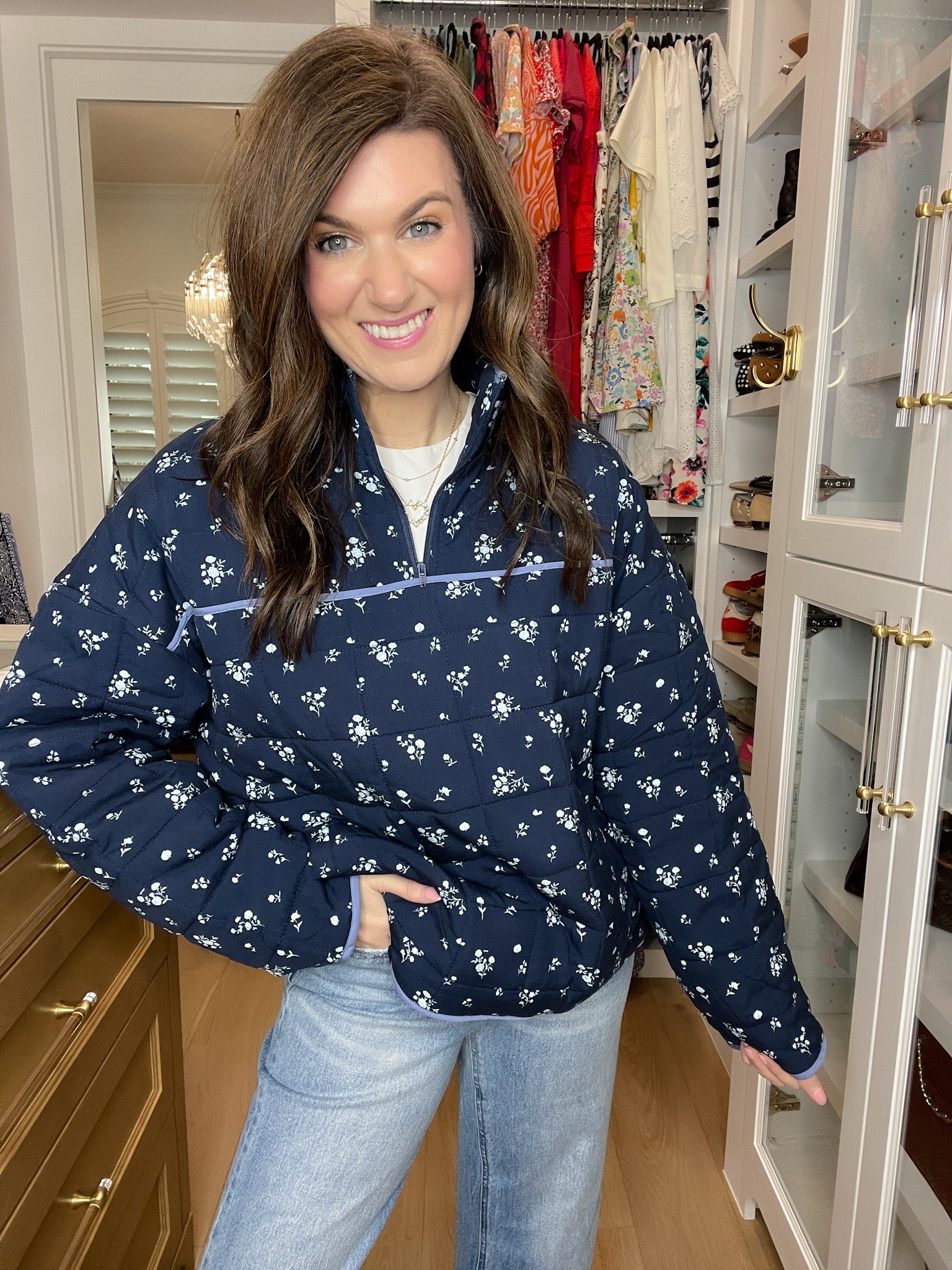Bloom & Cozy Quilted Pullover