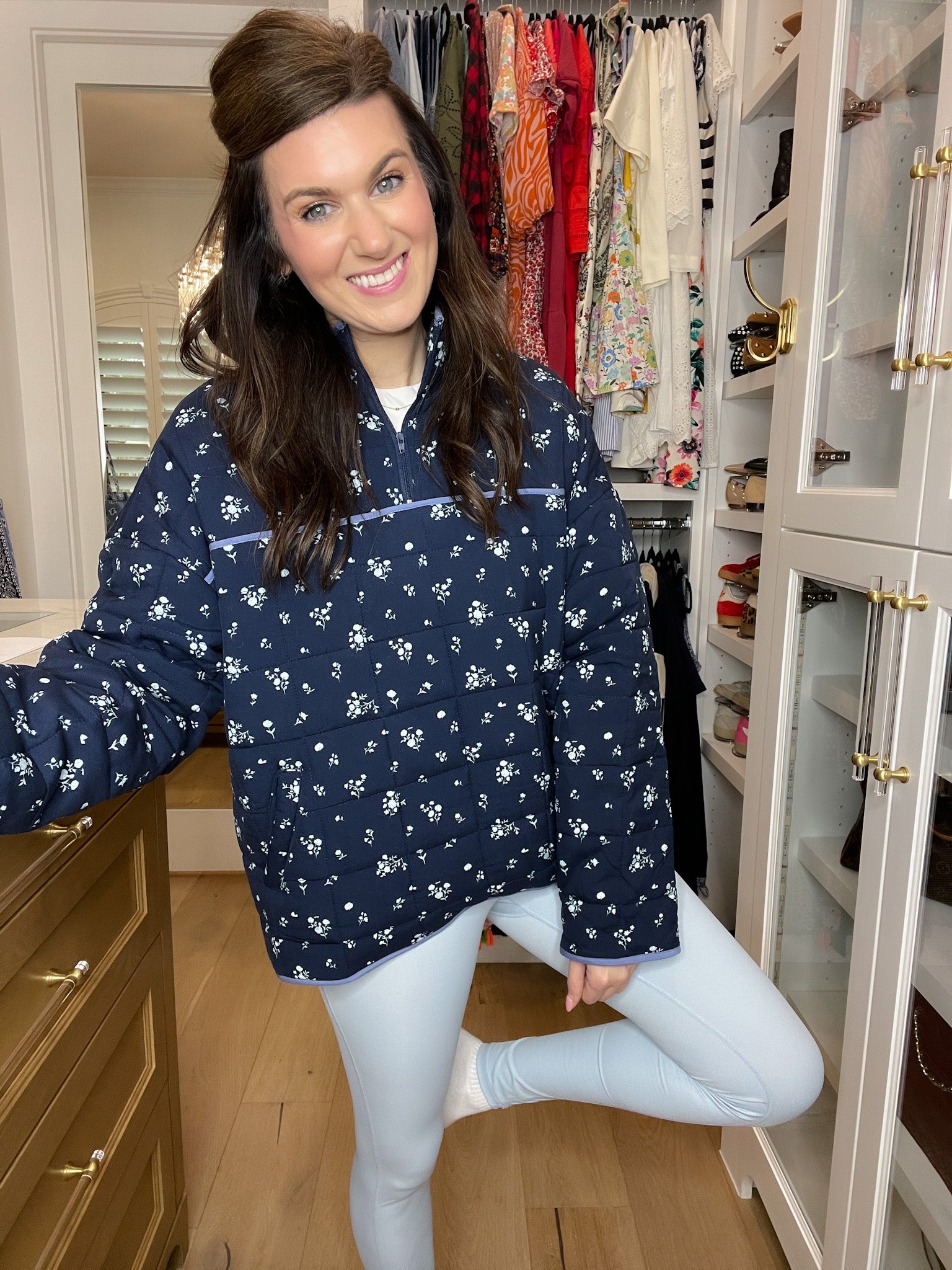 Bloom & Cozy Quilted Pullover
