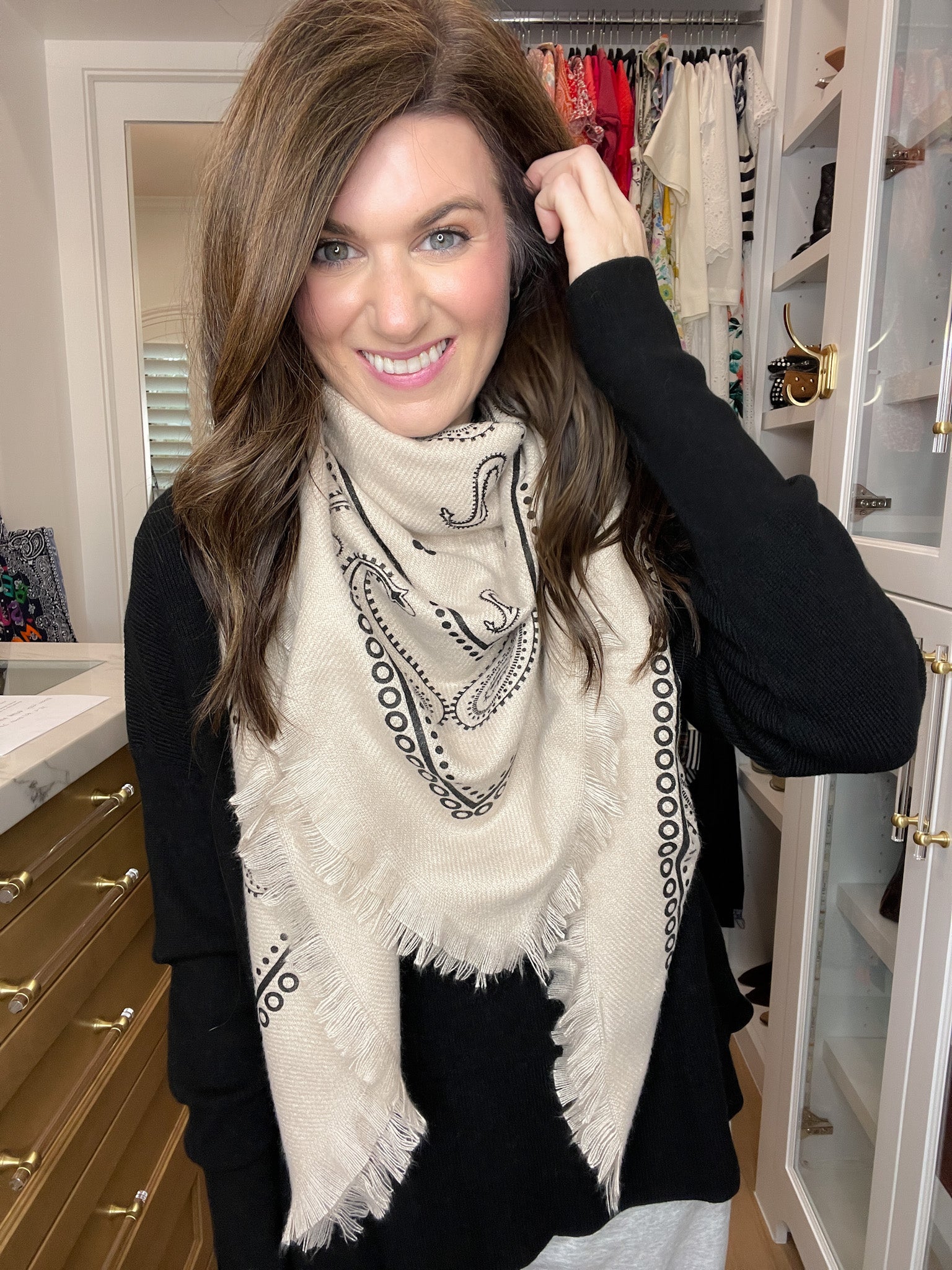 Bandana Scarf in Taupe *Final Sale*