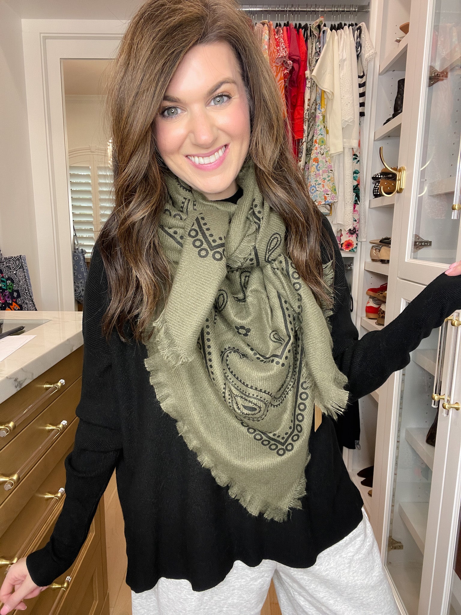 Bandana Scarf in Khaki Green *Final Sale*