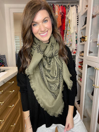 Bandana Scarf in Khaki Green *Final Sale*