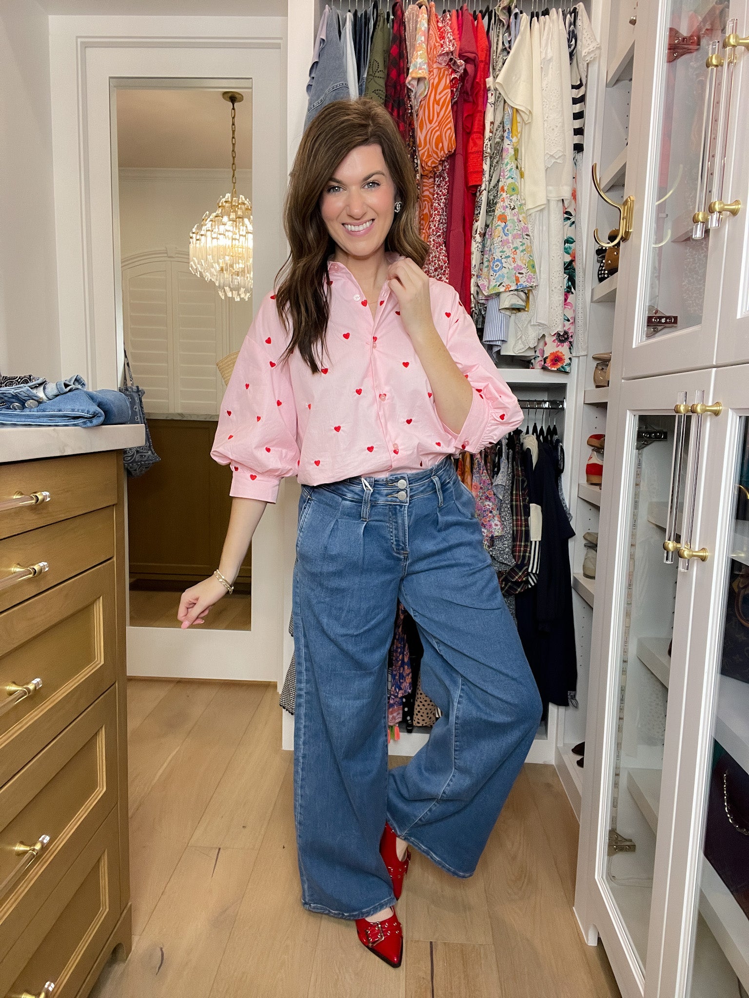 Risen Sutton Slouchy Wide Leg Pleated Jeans