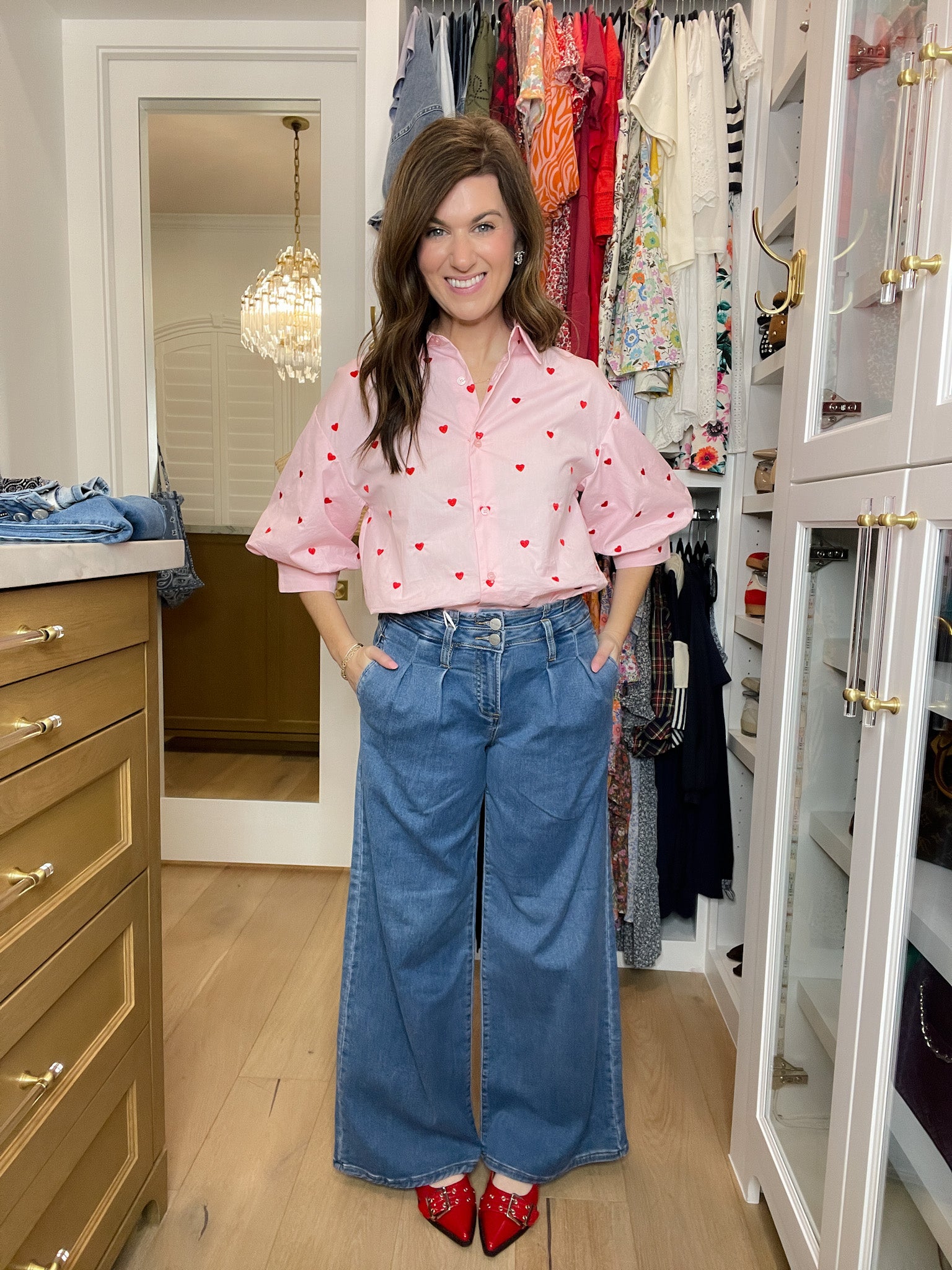 Risen Sutton Slouchy Wide Leg Pleated Jeans
