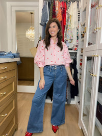 Risen Sutton Slouchy Wide Leg Pleated Jeans