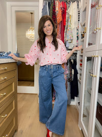 Risen Sutton Slouchy Wide Leg Pleated Jeans