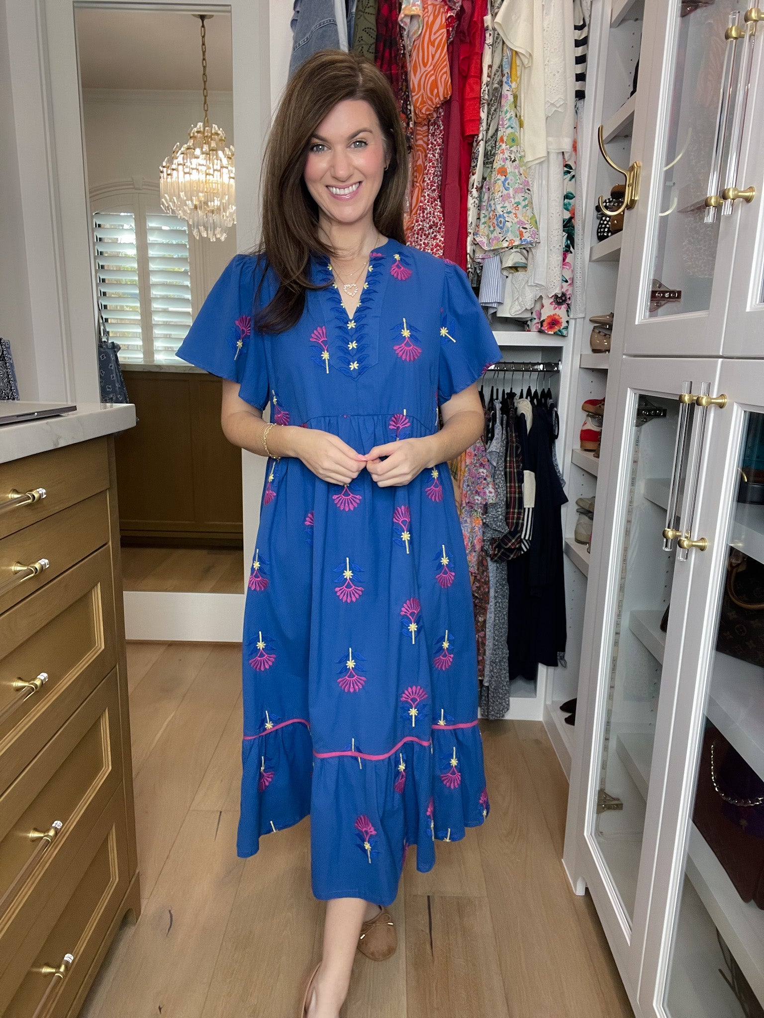 Daydream Delight Midi Dress in Blue